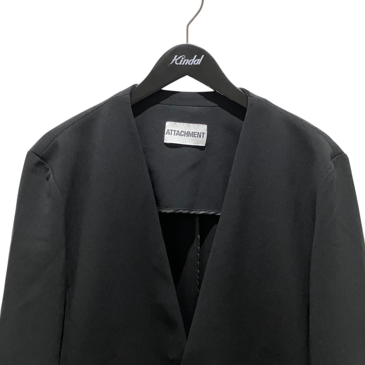 ATTACHMENT 【 PE STRETCH DOUBLE CLOTH COLLARLESS JACKET】ストレッチダブルクロス カラーレスジャケットAG32-062 古着・中古-3枚目のアイテム画像