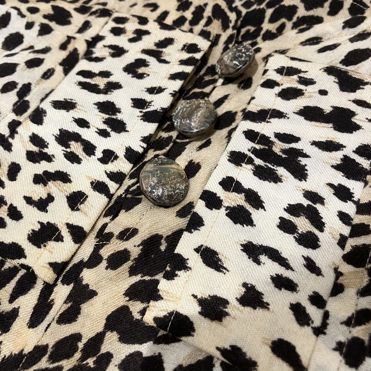 VALENTINO レオパード柄ブラウス 古着・中古-6枚目のアイテム画像