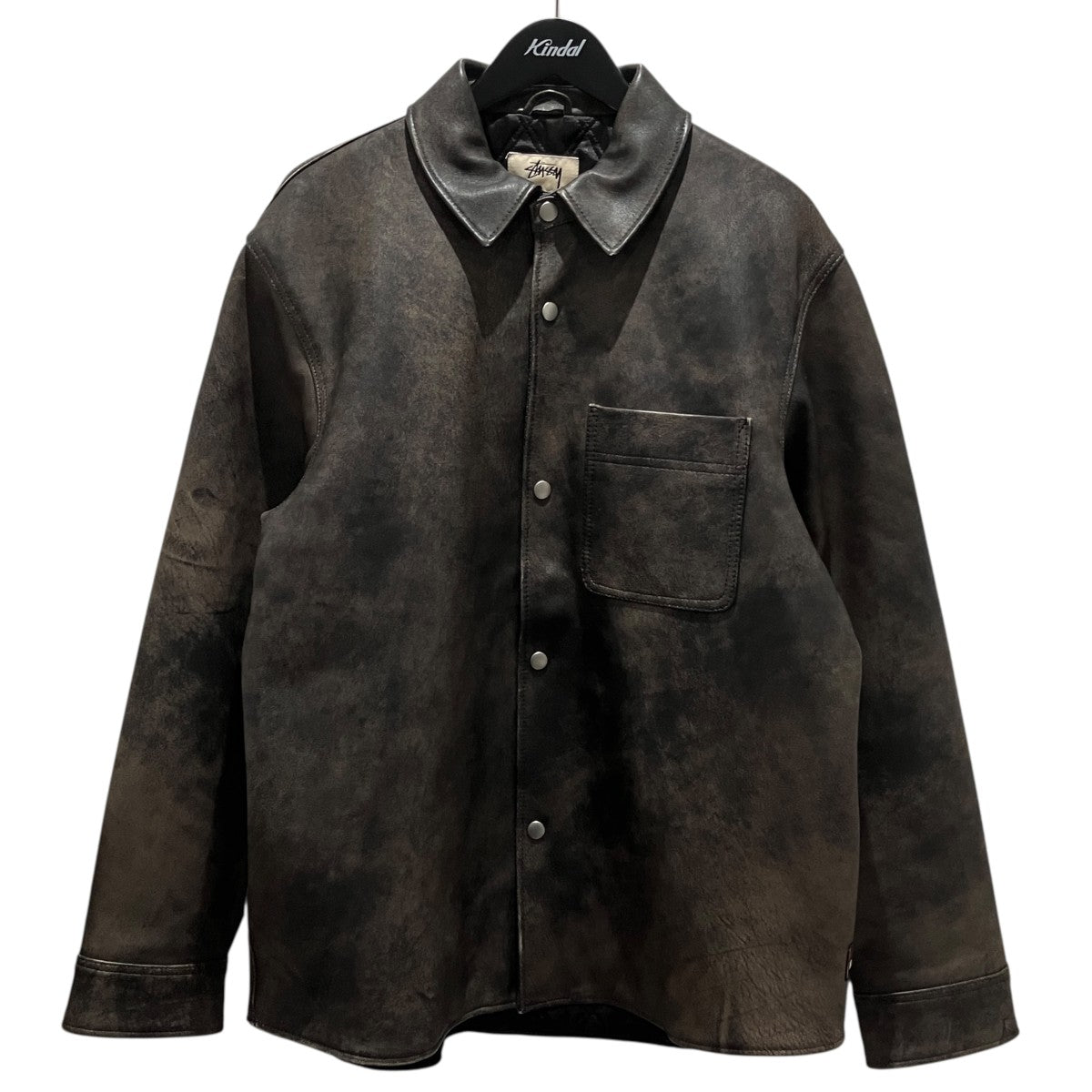 stussy 24SS【LEATHER OVERSHIRT】レザージャケット1110314 古着・中古-1枚目のアイテム画像