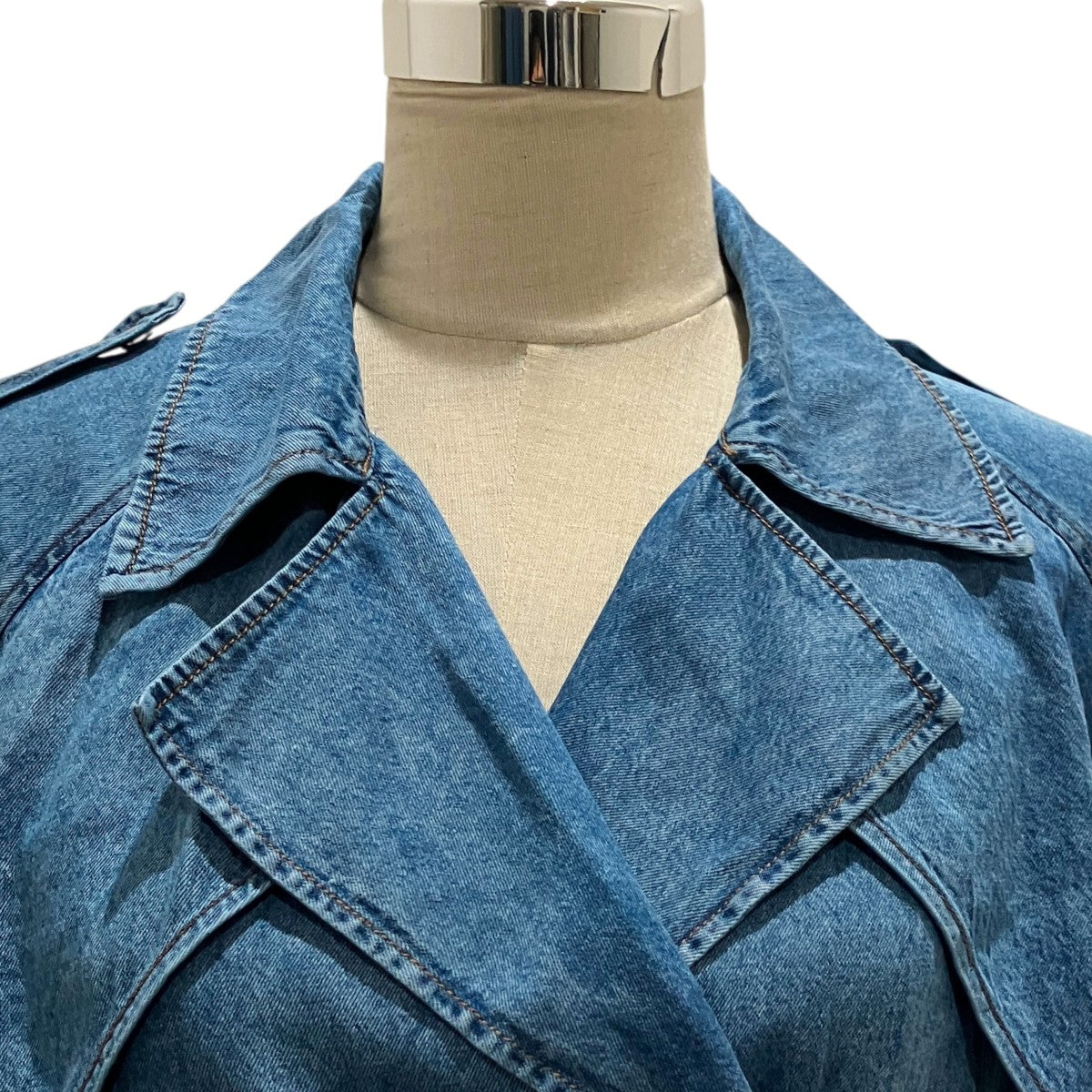 AMERI(アメリ) 【TENCEL DENIM SHORT TRENCH COAT】デニムジャケット