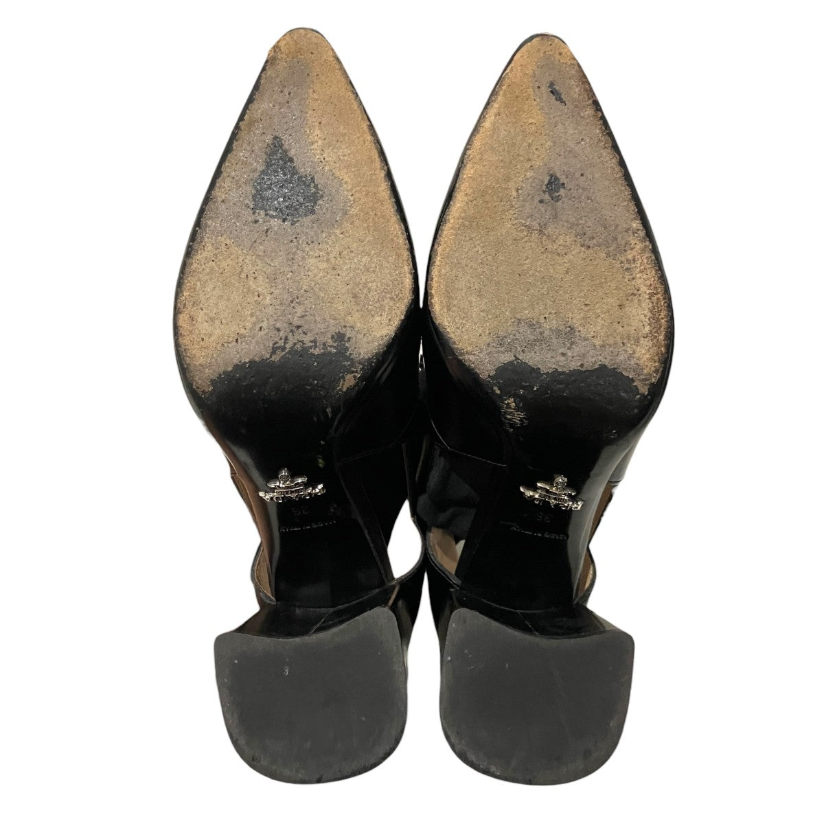 PRADA ダブルベルトレザーパンプス 古着・中古-5枚目のアイテム画像