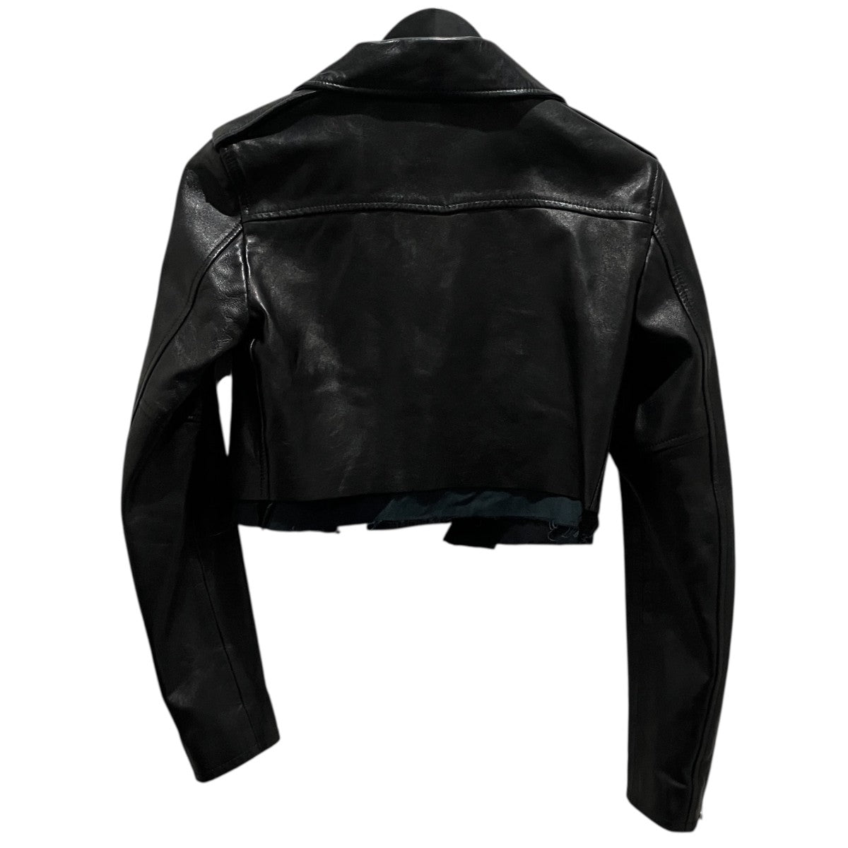 Saint Laurent Paris 短丈レザーライダースジャケット471464 Y5OA2 古着・中古-2枚目のアイテム画像