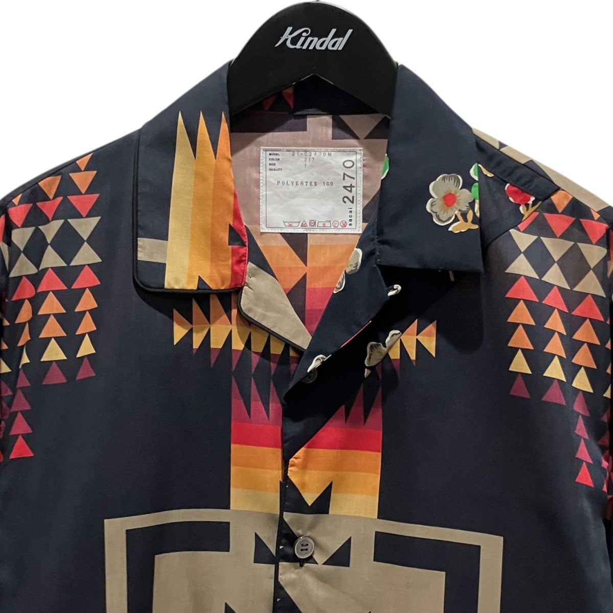 sacai×PENDLETON 【Archive Print Mix Shirt】オープンカラーシャツ21-02470M 古着・中古-3枚目のアイテム画像