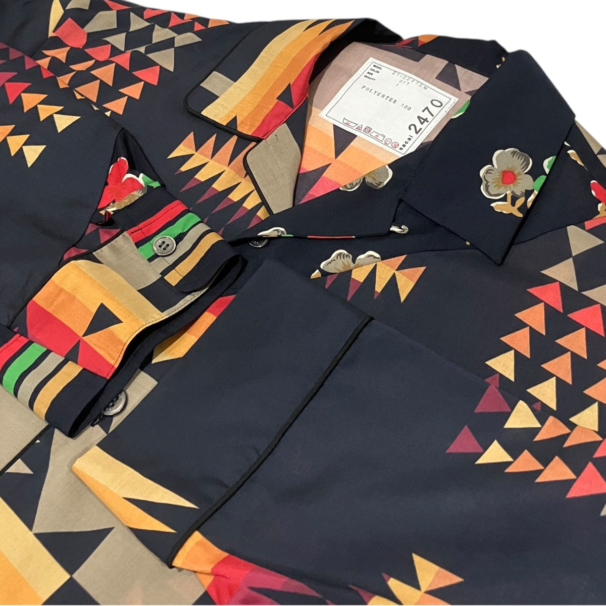 sacai×PENDLETON 【Archive Print Mix Shirt】オープンカラーシャツ21-02470M 古着・中古-5枚目のアイテム画像