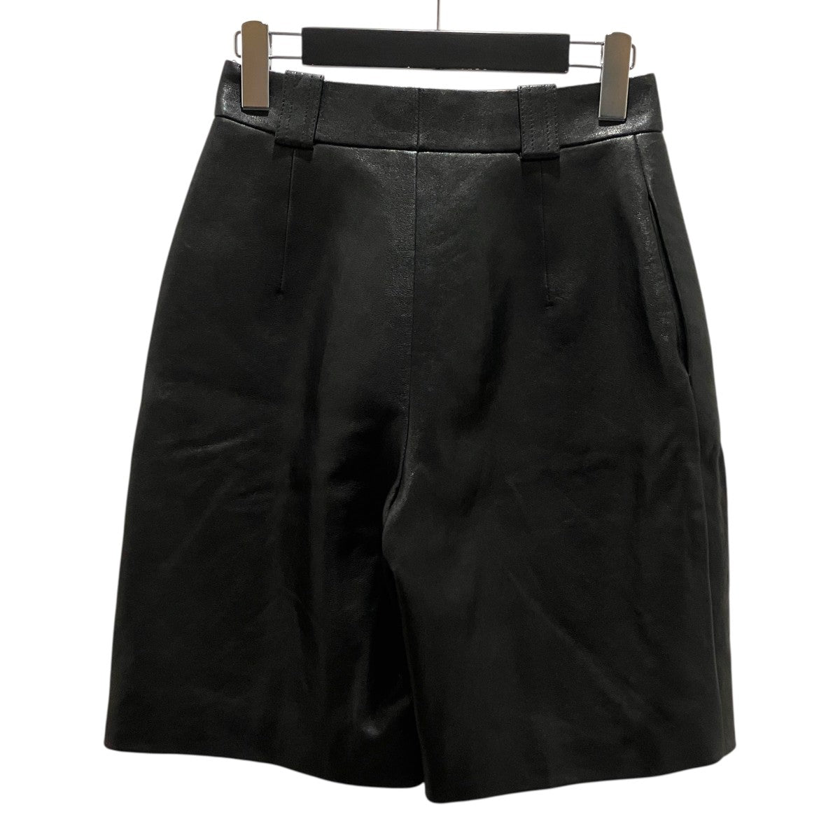 Saint Laurent Paris ラムレザーバミューダパンツ615750 古着・中古-2枚目のアイテム画像