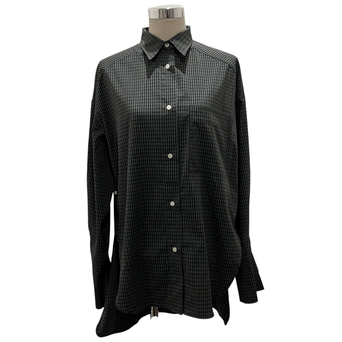 【Multi Fabric Over Shirt】長袖チェックシャツ31231315606