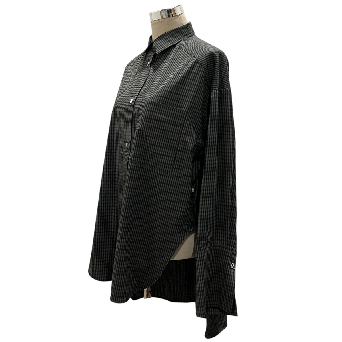 【Multi Fabric Over Shirt】長袖チェックシャツ31231315606