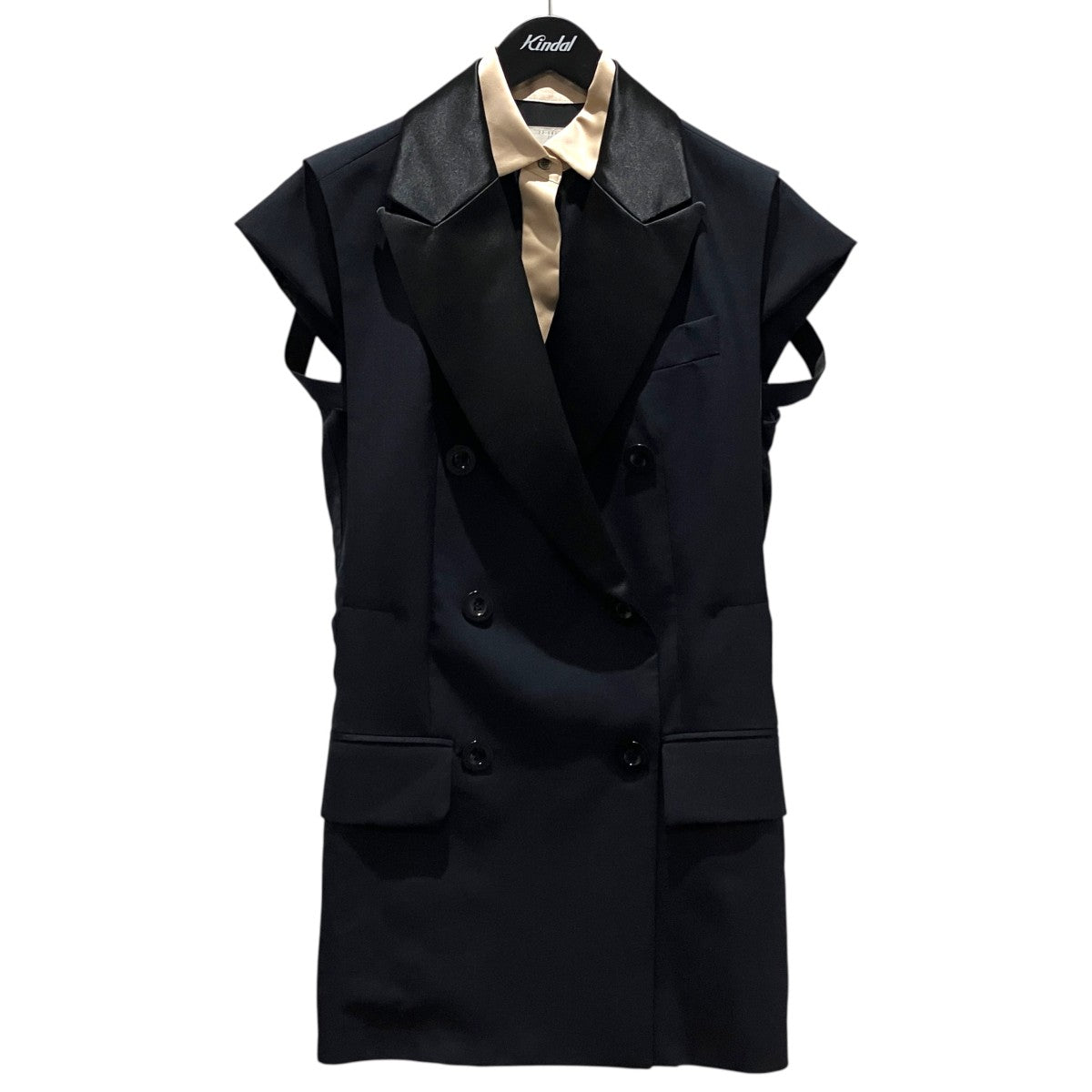 22SS【Suiting Mix Dress】ジレドッキングワンピース22-06028