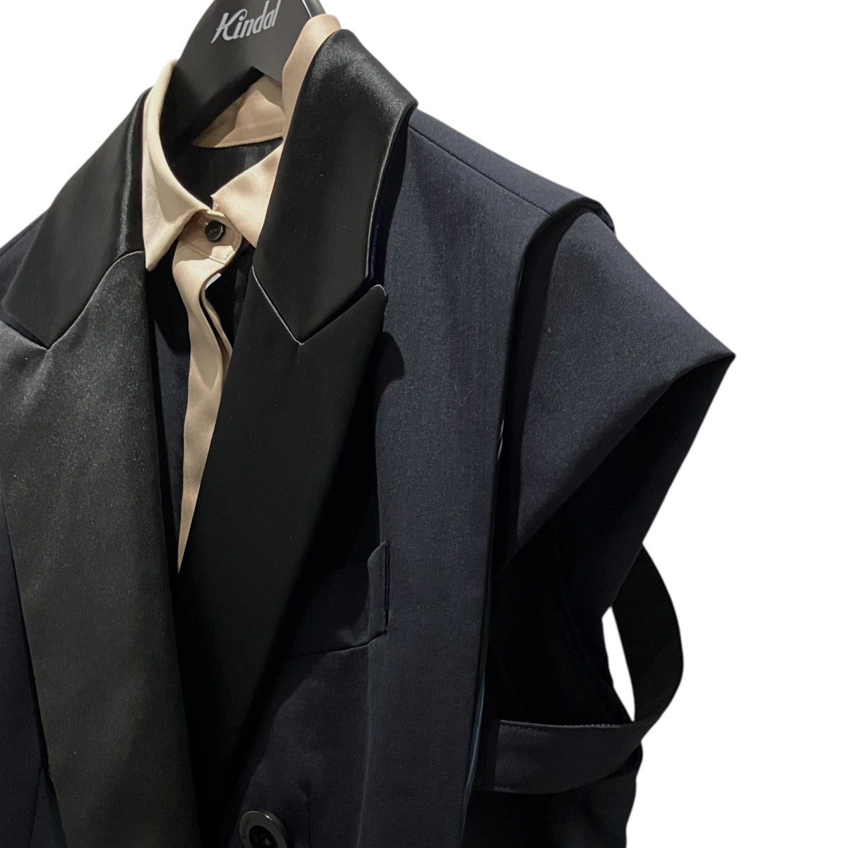 22SS【Suiting Mix Dress】ジレドッキングワンピース22-06028