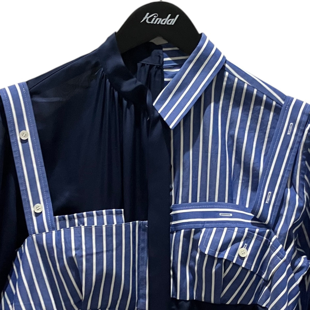 sacai(サカイ) ドッキングシャツワンピース22-06243 22-06243 ネイビー