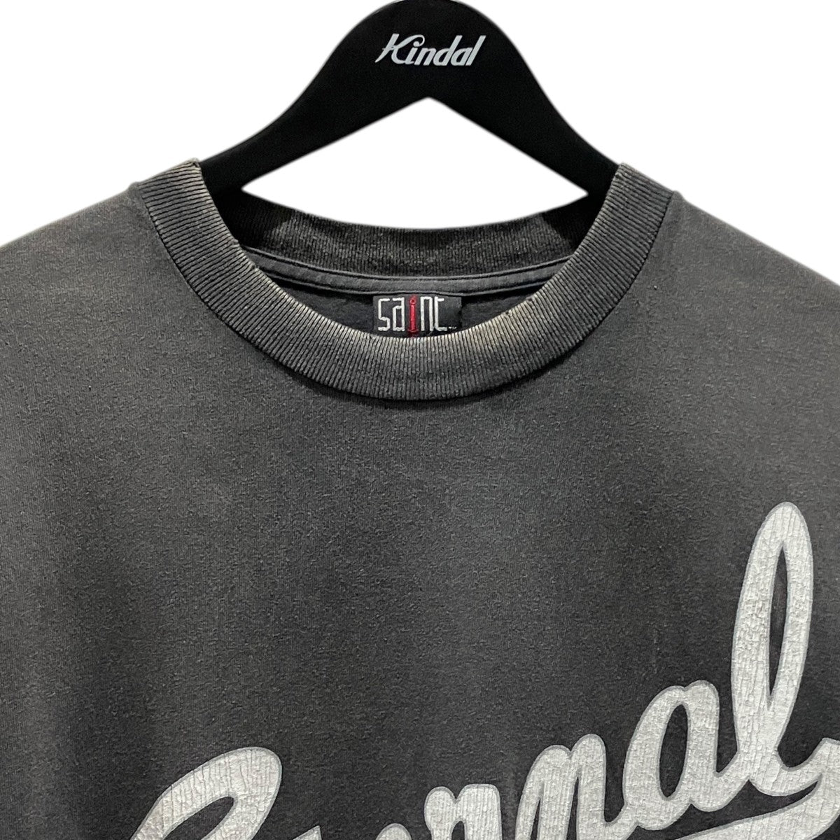 ダメージ加工半袖TシャツSM25S-HR8-C01-BK-OS