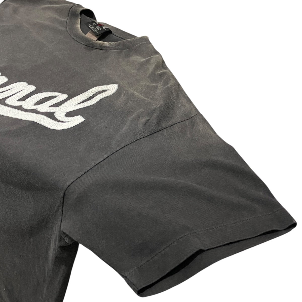 ダメージ加工半袖TシャツSM25S-HR8-C01-BK-OS