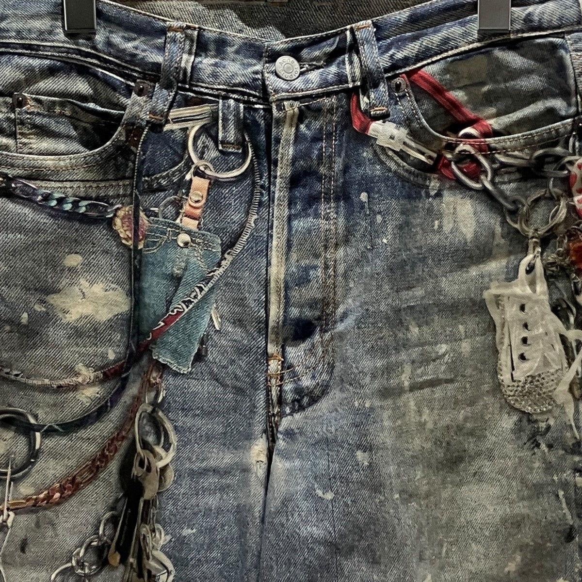 24AW【1981M】トロンプルイユキーチェーンデニムパンツFN-MN-TROU001020