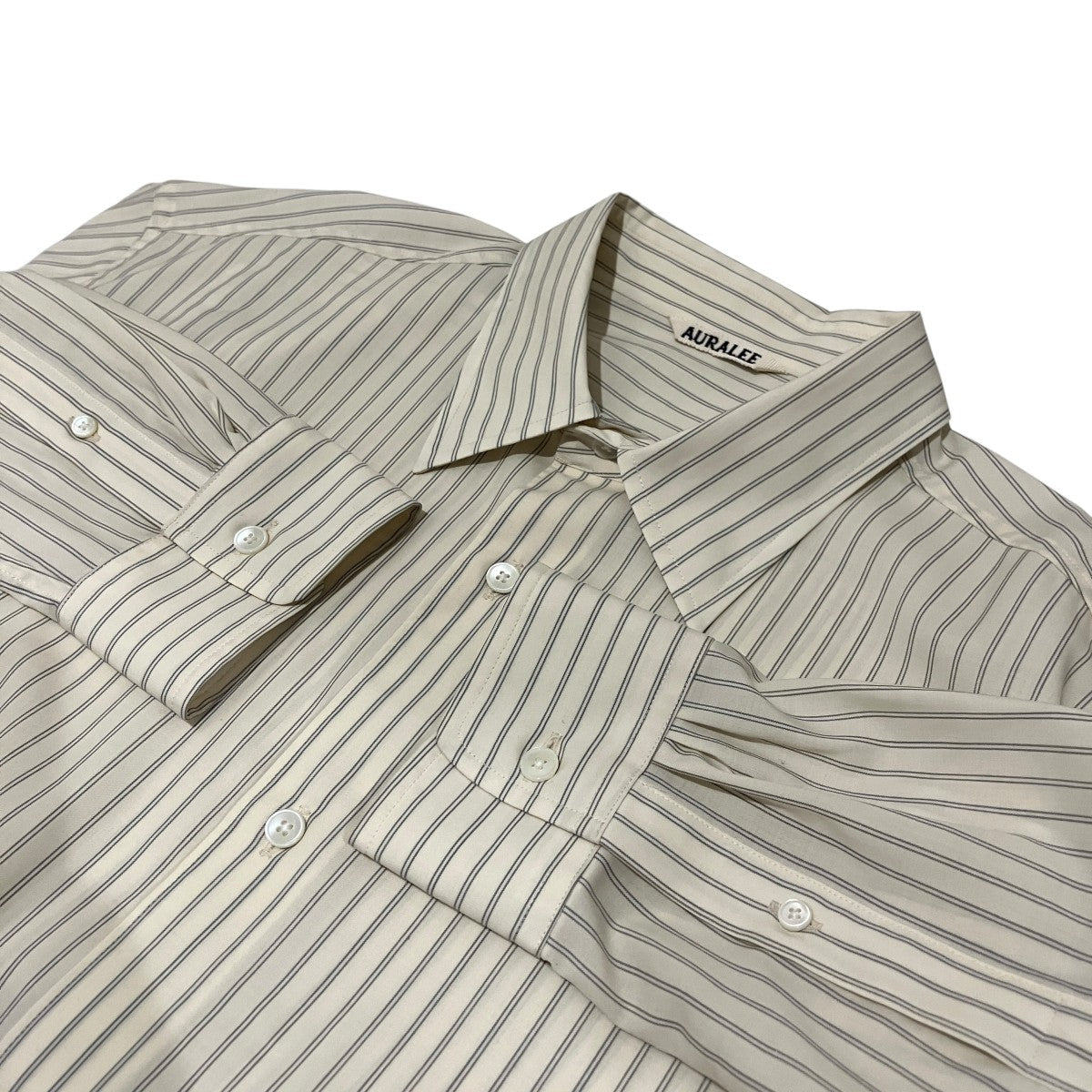 26SS【SUPER FINE WOOL STRIPE SHIRT】ストライプシャツA26SS01WW
