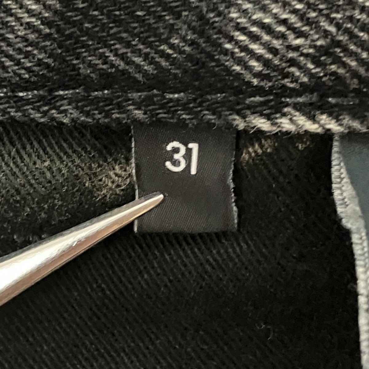 CELINE 【KURT JEANS ACID GRAY WASH】ケミカルウォッシュデニムパンツM RE 011 古着・中古-6枚目のアイテム画像
