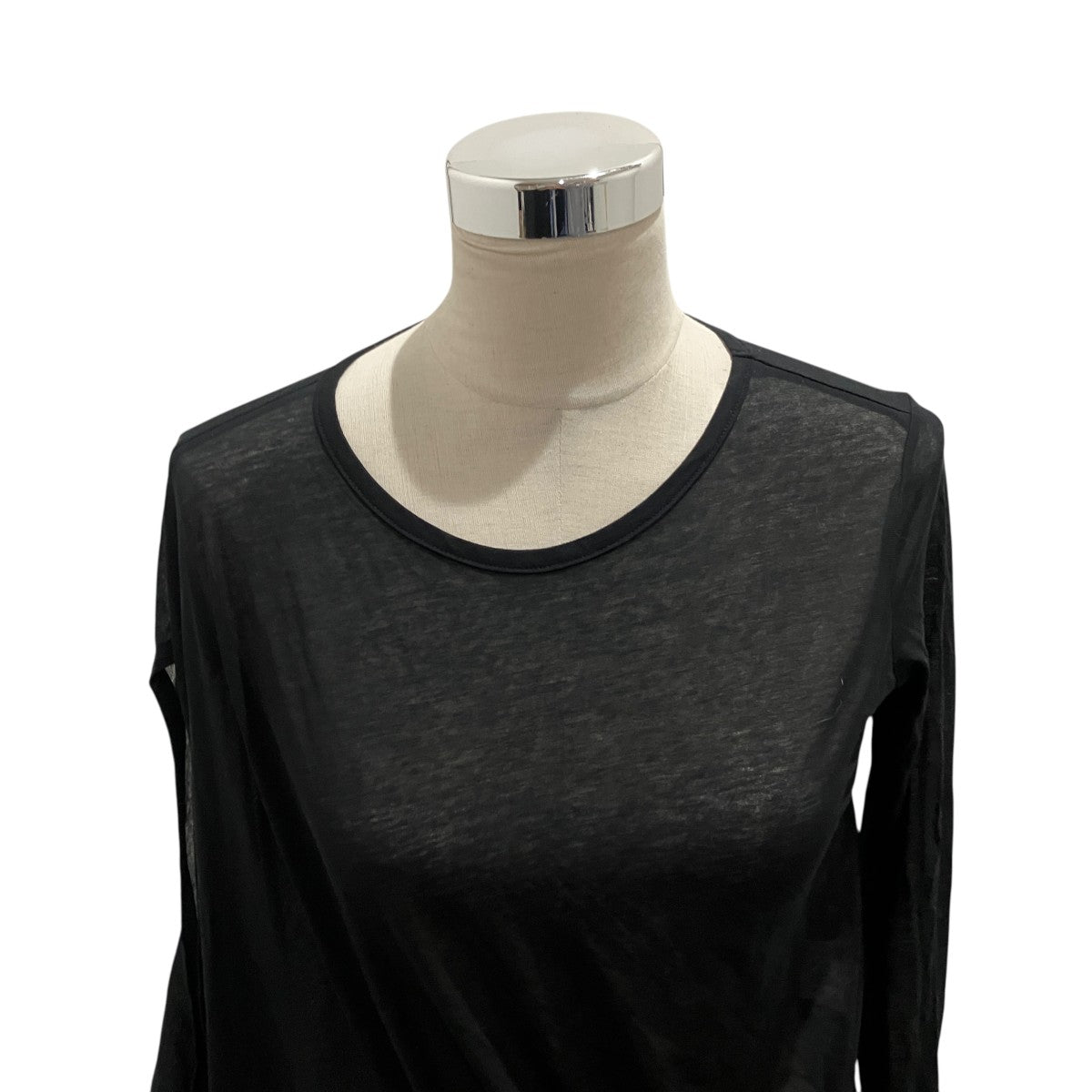 YOHJI YAMAMOTO 22SSシースルーアシンメトリーカットソーFG-T08-071 古着・中古-3枚目のアイテム画像