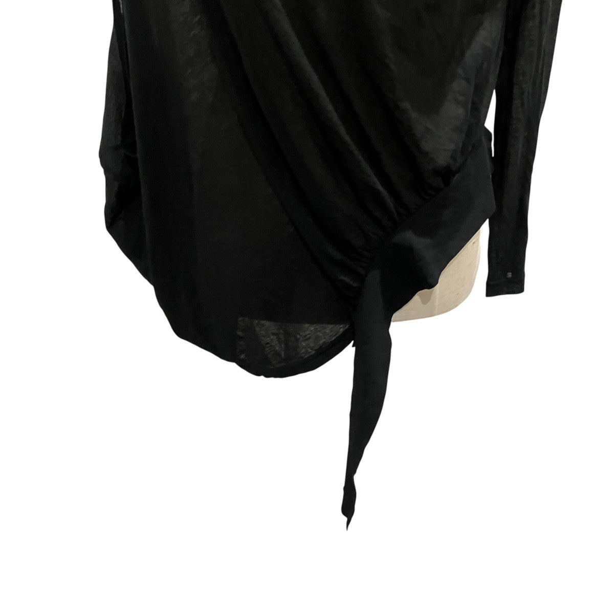 YOHJI YAMAMOTO 22SSシースルーアシンメトリーカットソーFG-T08-071 古着・中古-4枚目のアイテム画像