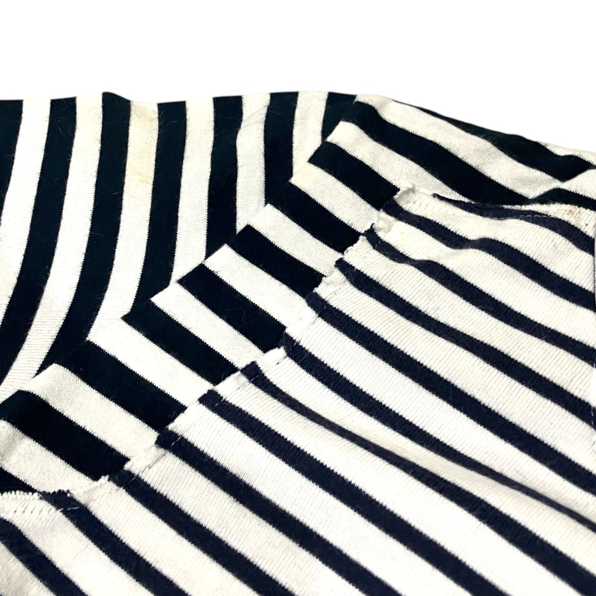 7分袖ボーダードッキングTシャツIK-T020