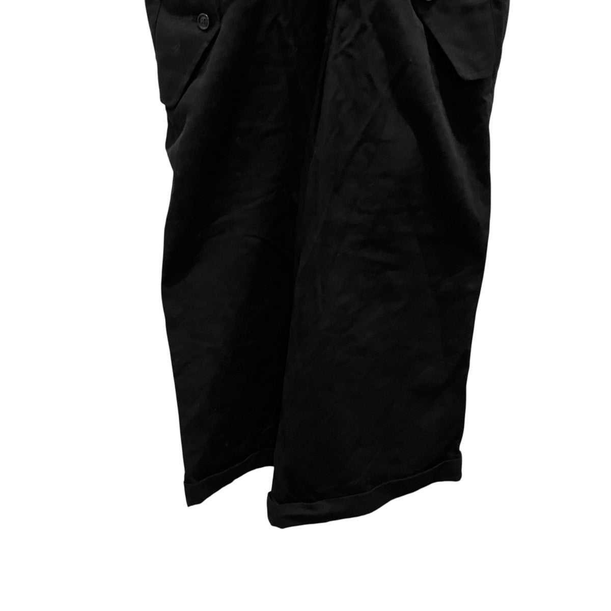 COTTON FLAX GABARDINE CENTER TUCK PANTSトラックパンツYK-P22-012