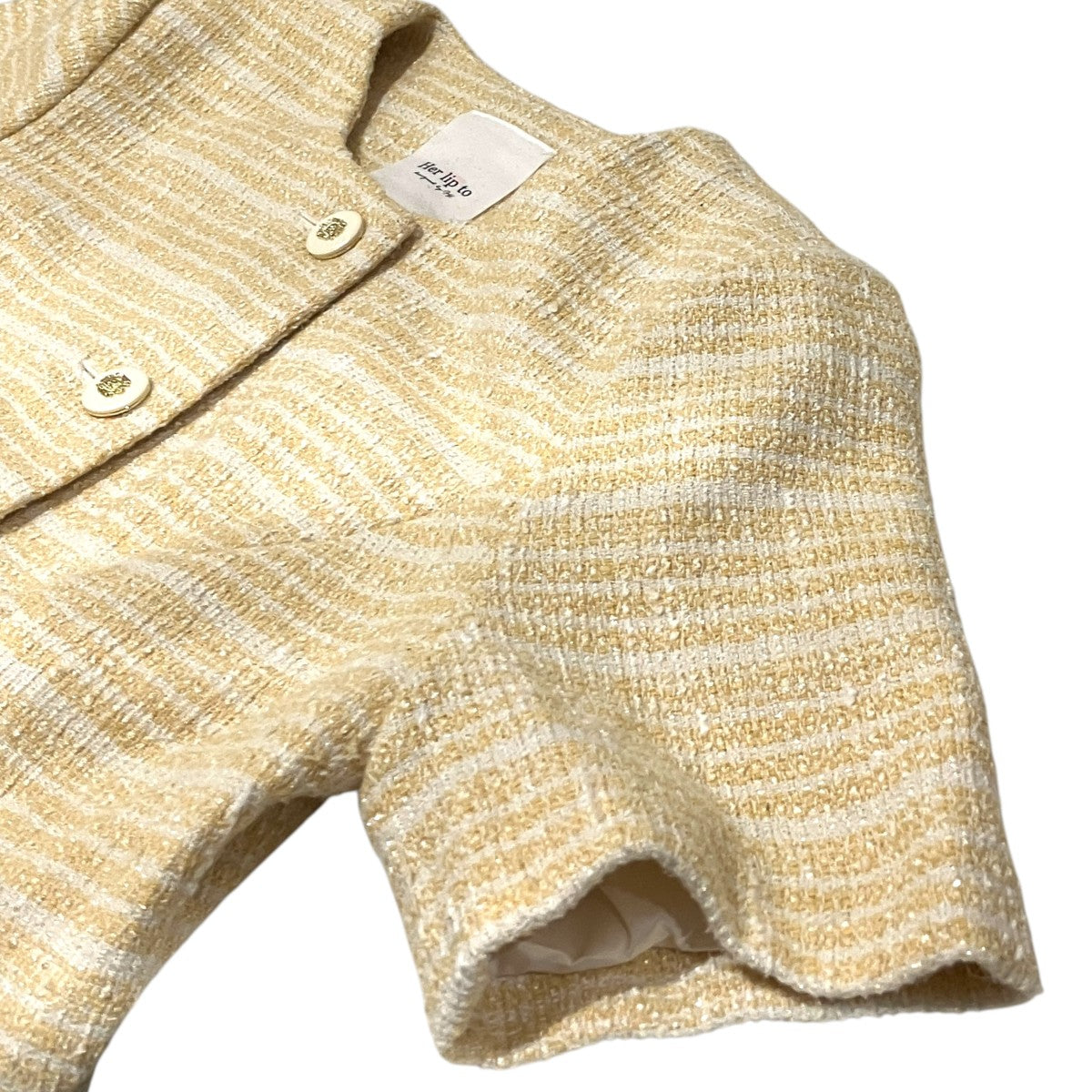 【Louise Classic Tweed Jacket】半袖ツイードジャケット1251307141