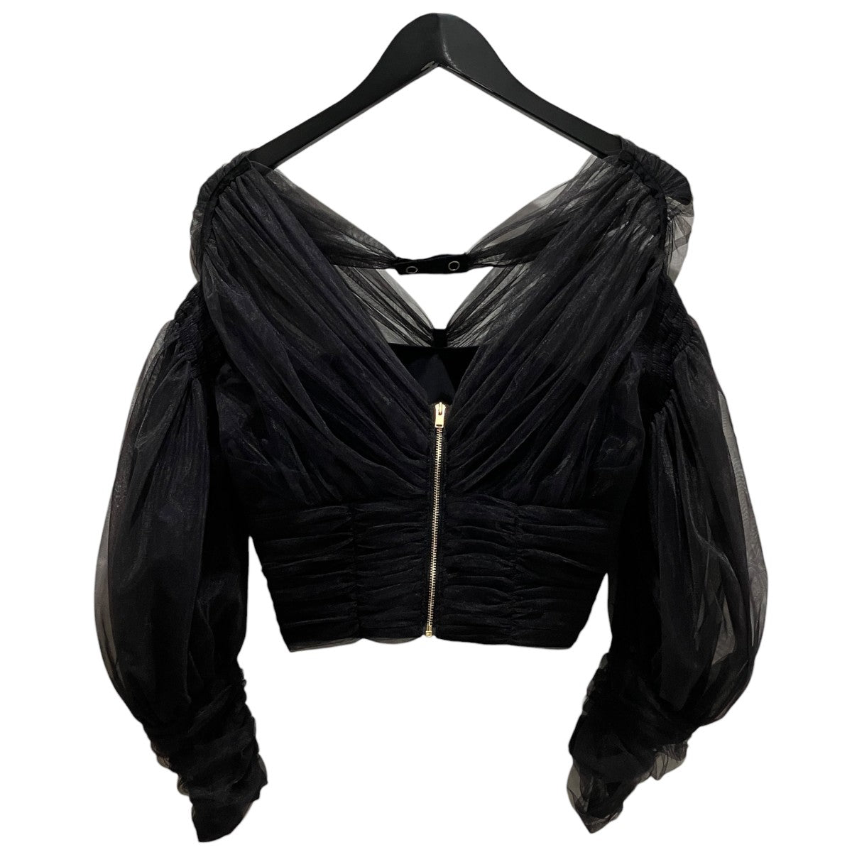 【MUTTON SLEEVE TULLE BLOUSE】シースルーブラウスFTC222-0102