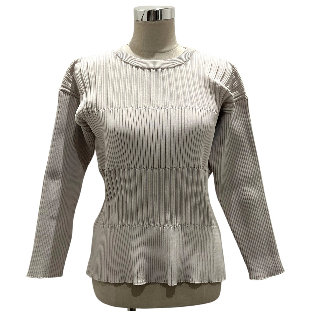 【FLUTED LONG SLEEVE TOP】リブニットCF002KN050