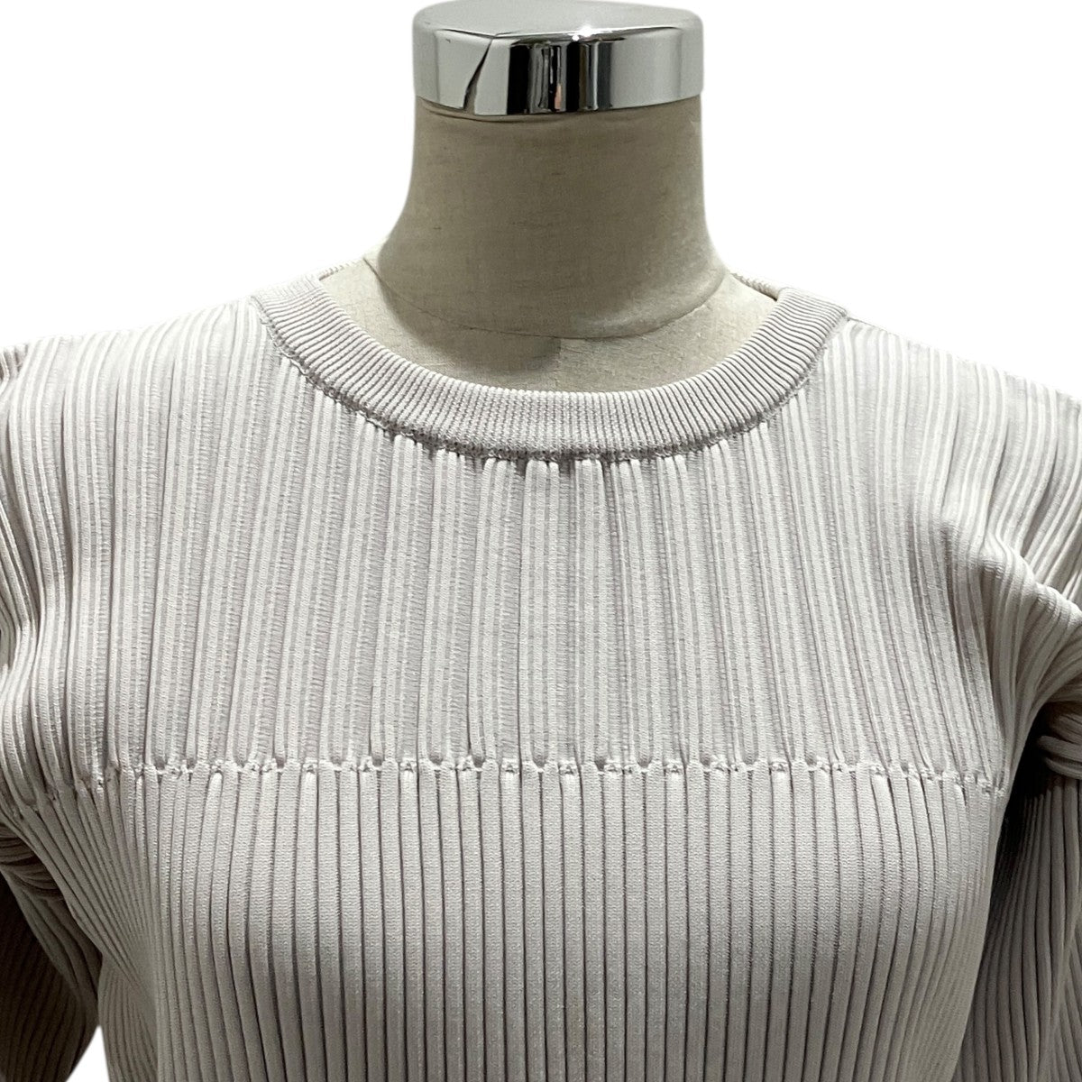 【FLUTED LONG SLEEVE TOP】リブニットCF002KN050