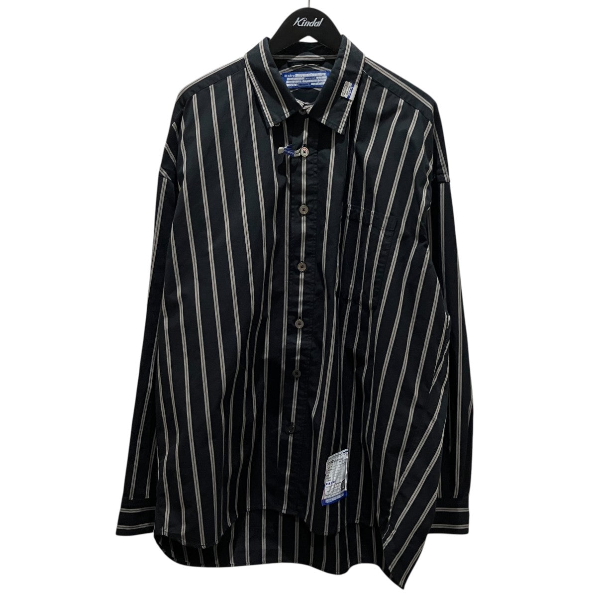 【Cotton High Density Stripe Long-sleeve Shirt】長袖シャツI16SH111