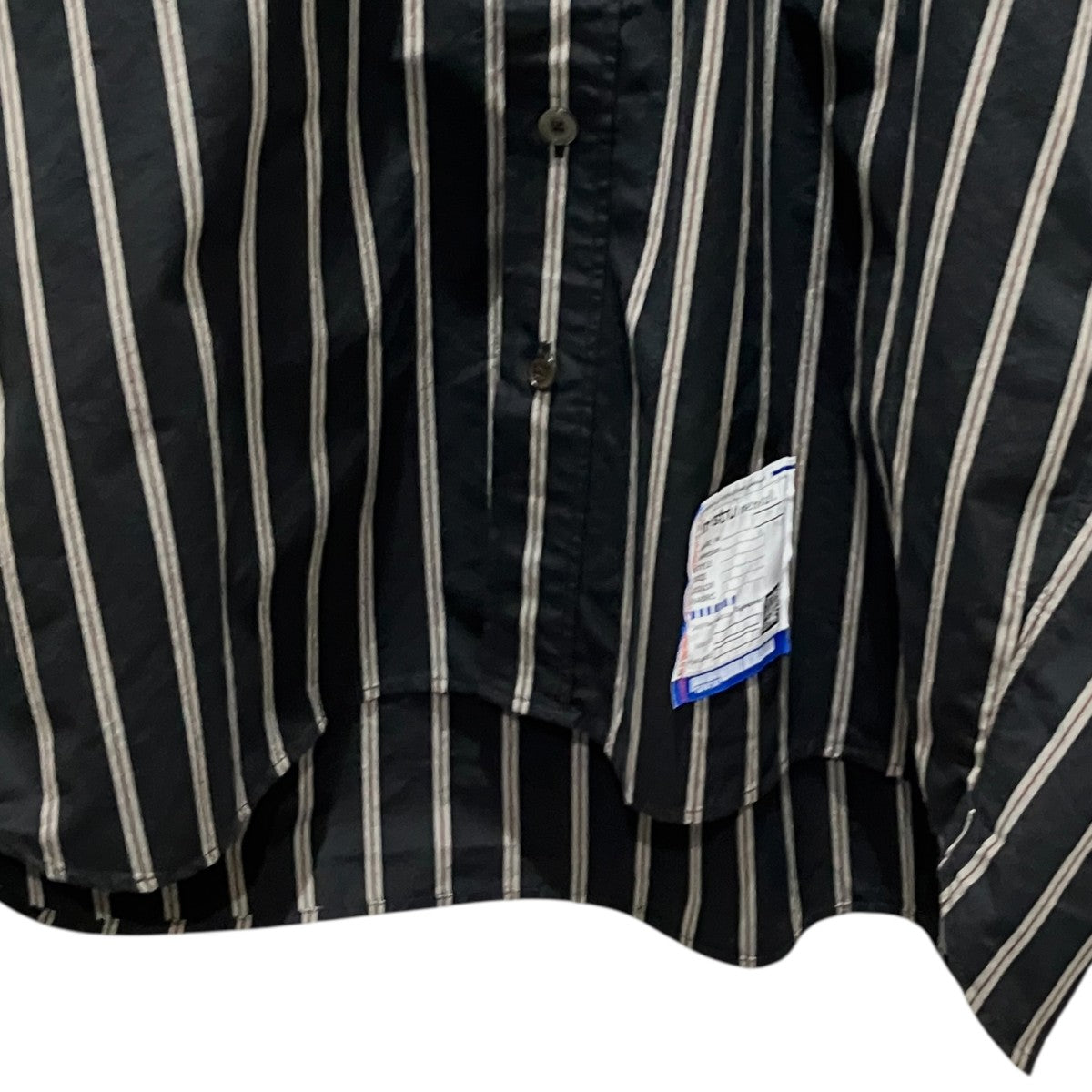 【Cotton High Density Stripe Long-sleeve Shirt】長袖シャツI16SH111