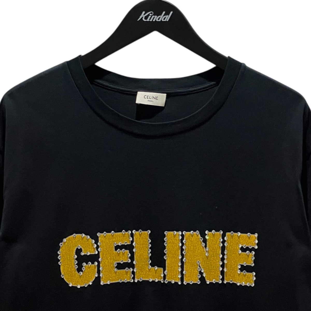 23SSロゴラインストーン半袖Tシャツ2X15M671Q