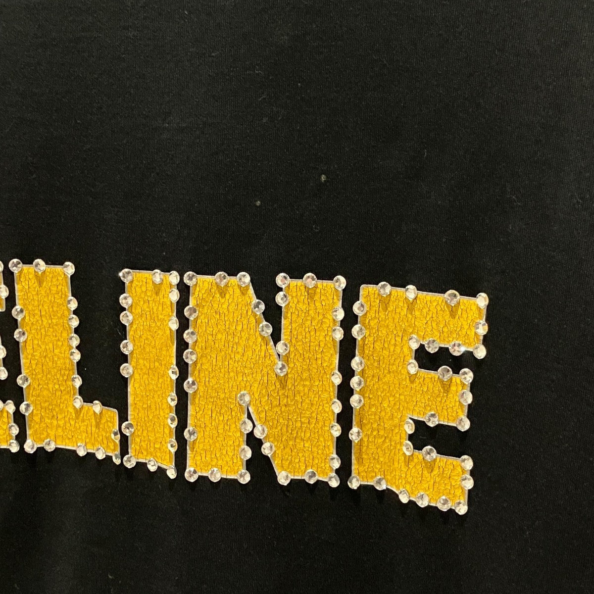 23SSロゴラインストーン半袖Tシャツ2X15M671Q