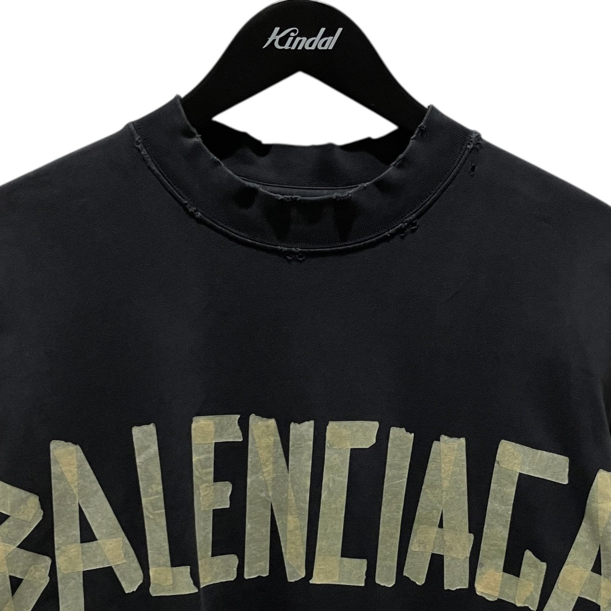 テープロゴダメージ半袖Tシャツ739784 T0VA9