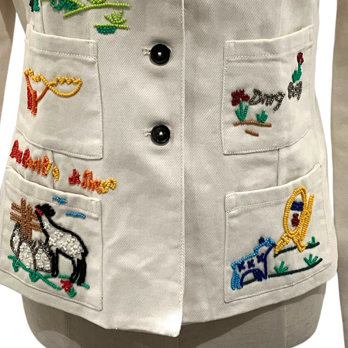 【Beaded Nursery Rhyme Jacket】ノーカラービーズジャケット