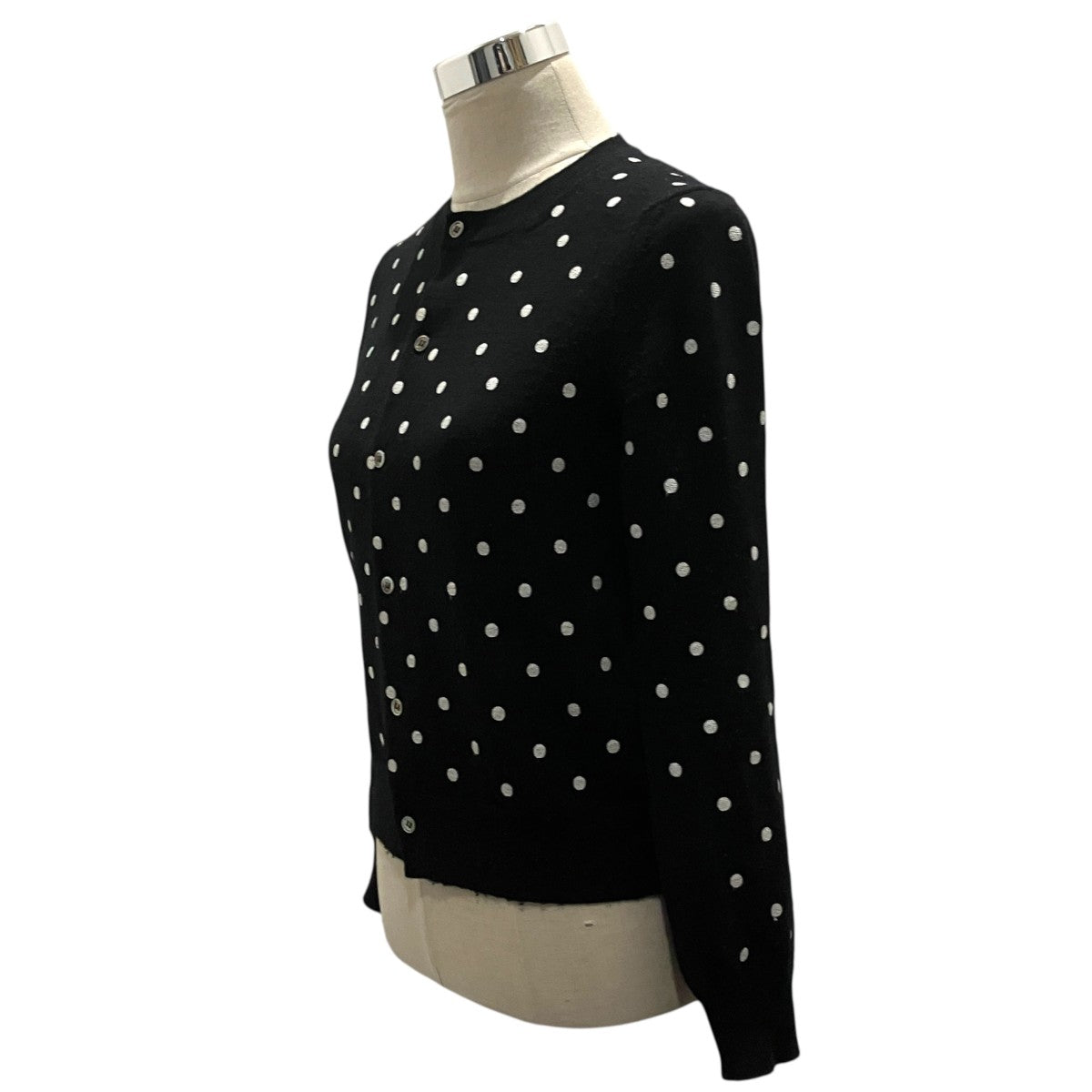 COMME des GARCONS COMME des GARCONS 25AWドット エンブロイダリー クルーネック カーディガンRP-N513 古着・中古-3枚目のアイテム画像