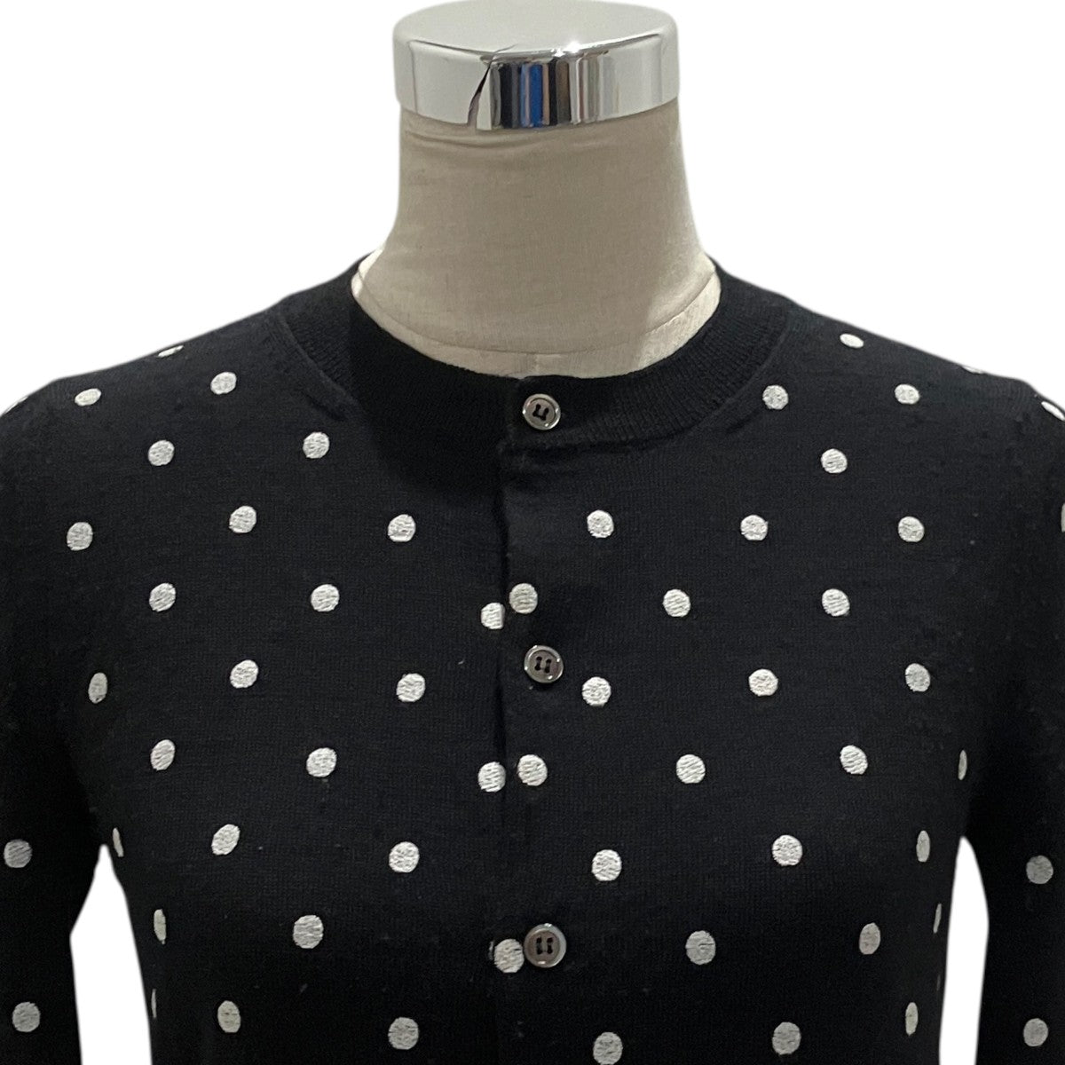 COMME des GARCONS COMME des GARCONS 25AWドット エンブロイダリー クルーネック カーディガンRP-N513 古着・中古-4枚目のアイテム画像