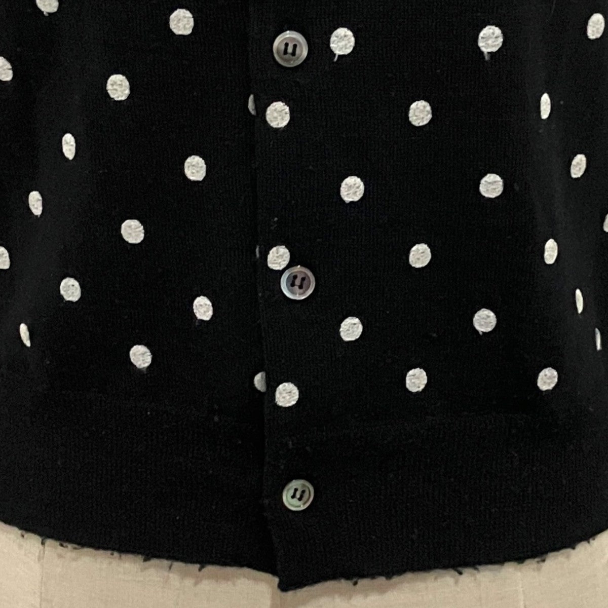 COMME des GARCONS COMME des GARCONS 25AWドット エンブロイダリー クルーネック カーディガンRP-N513 古着・中古-5枚目のアイテム画像