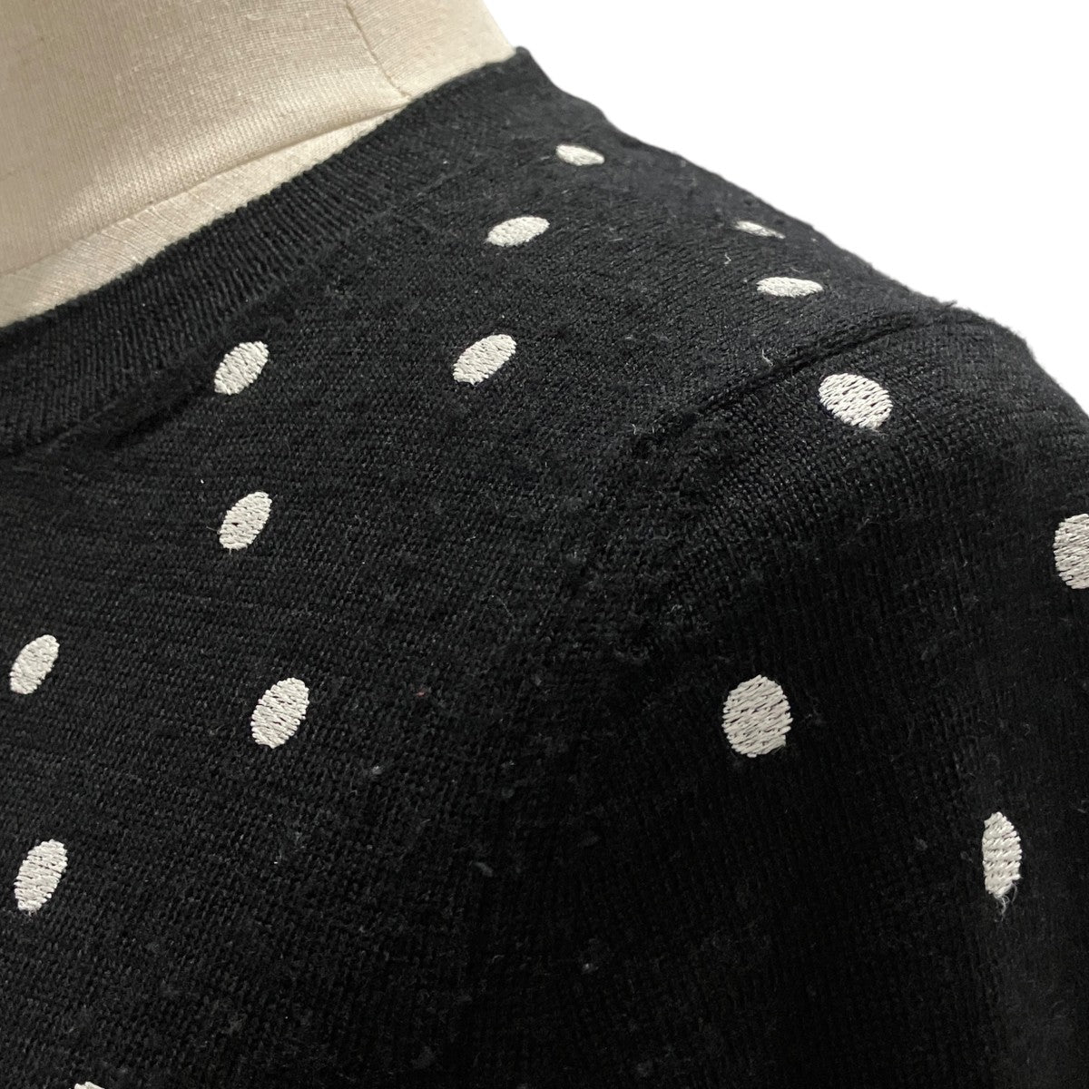 COMME des GARCONS COMME des GARCONS 25AWドット エンブロイダリー クルーネック カーディガンRP-N513 古着・中古-7枚目のアイテム画像