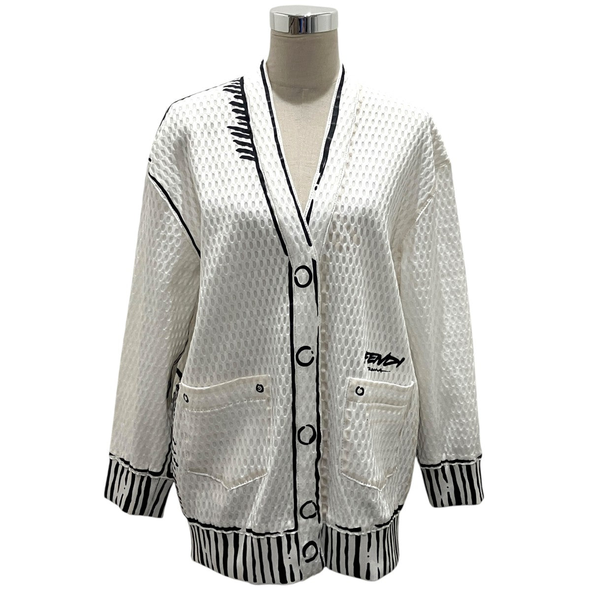 FENDI プリントカーディガンFJ7074 AC63 古着・中古-1枚目のアイテム画像