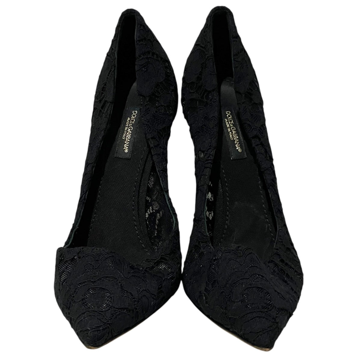 DOLCE ＆ GABBANA レースヒールパンプス 古着・中古-2枚目のアイテム画像