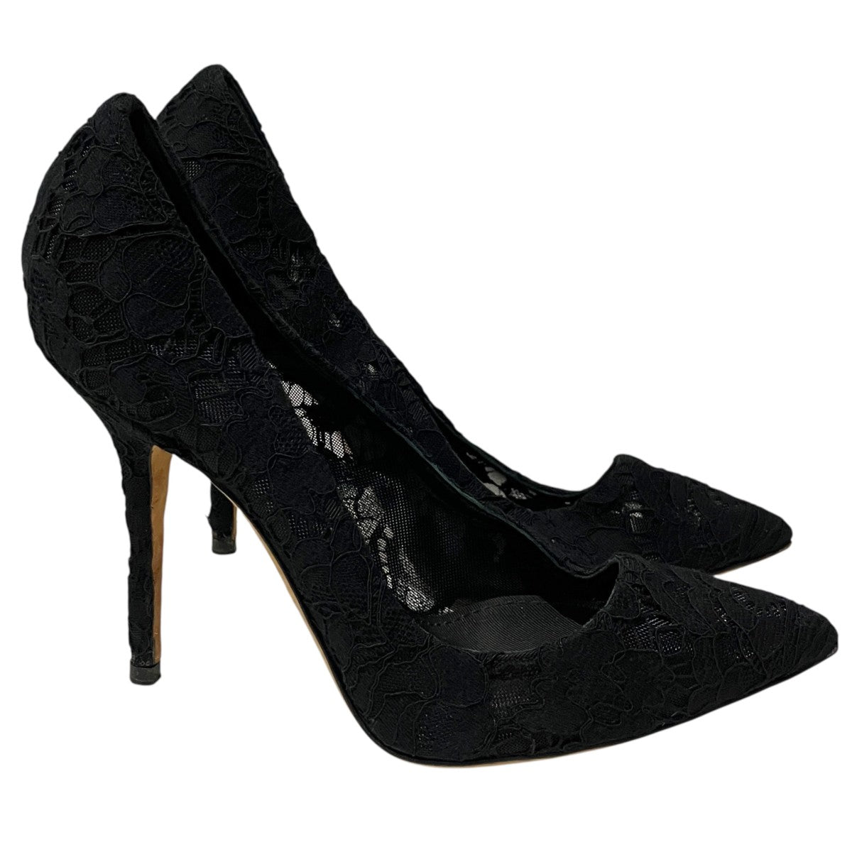 DOLCE ＆ GABBANA レースヒールパンプス 古着・中古-4枚目のアイテム画像