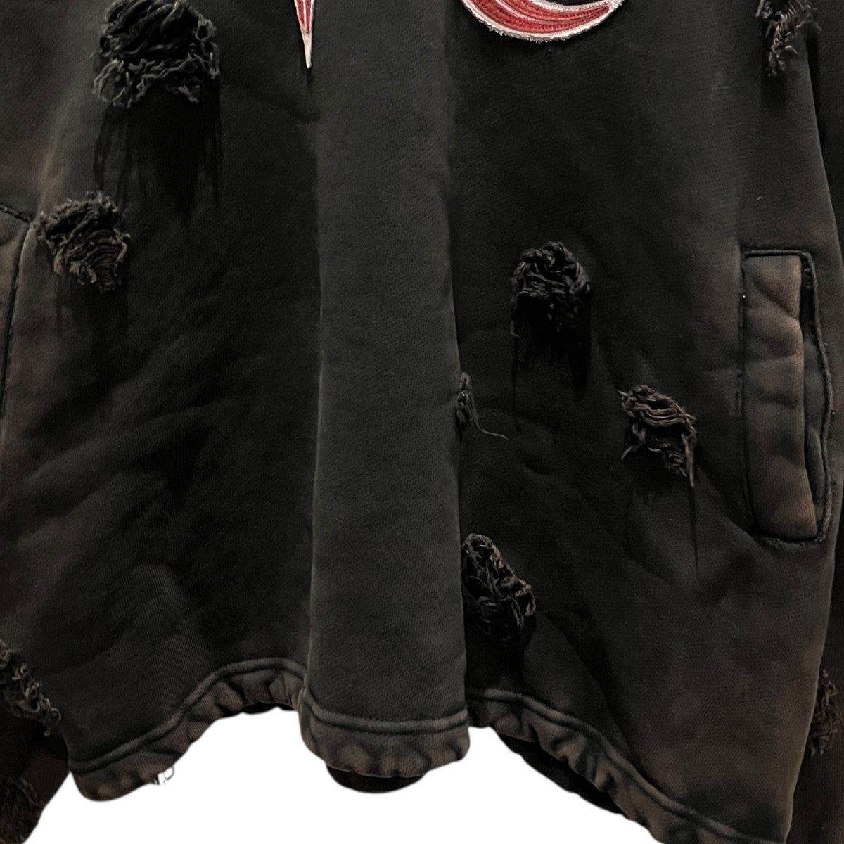 THUG CLUB ダメージ加工プルオーバーパーカーTC24SS0401 古着・中古-4枚目のアイテム画像