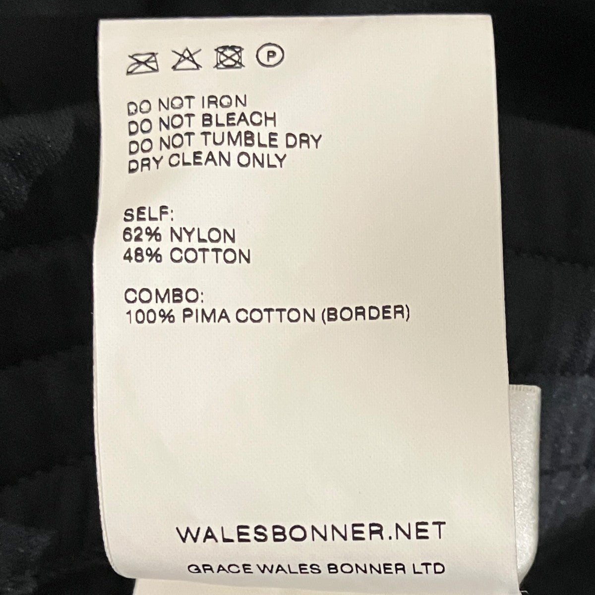 WALES BONNER サイドライントラックパンツSS17403-BLK 古着・中古-6枚目のアイテム画像
