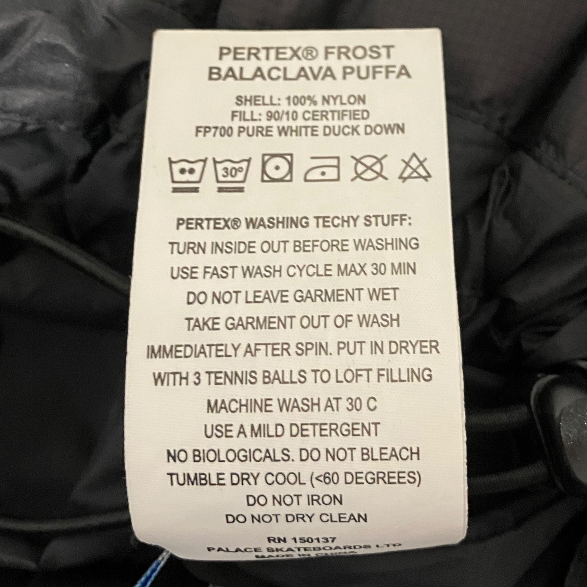 PALACE 【Pertex Matte Balaclava Puffa】ダウンジャケット 古着・中古-9枚目のアイテム画像