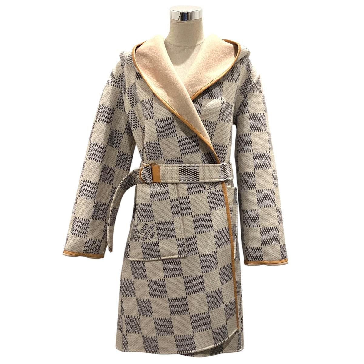 LOUIS VUITTON 22SSダミエアズール リバーシブルフーデッドコートRW221W KE2 FMCO09 古着・中古-4枚目のアイテム画像