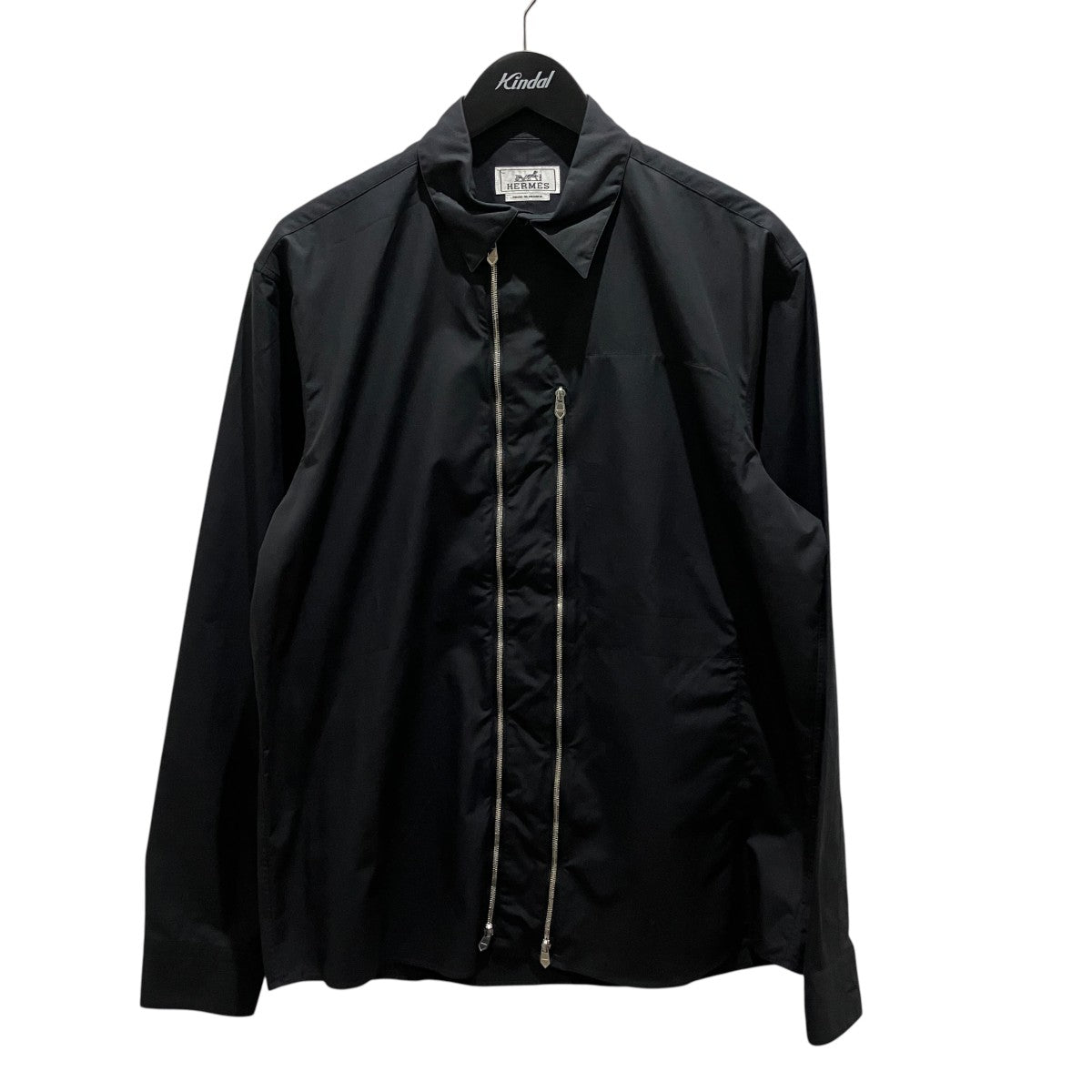 HERMES ジップシャツ 古着・中古-1枚目のアイテム画像