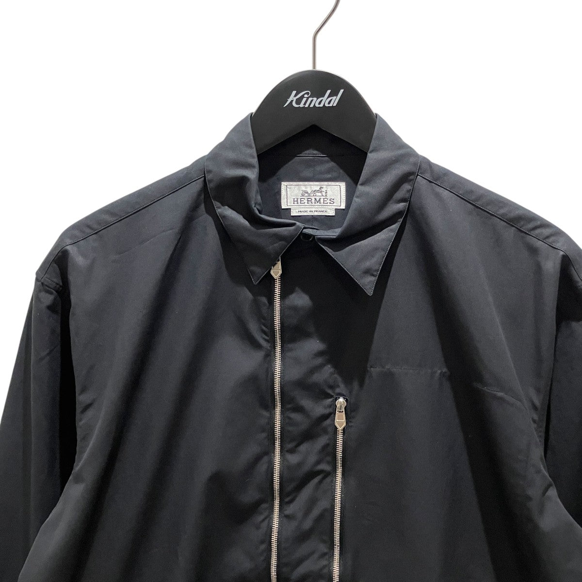 HERMES ジップシャツ 古着・中古-3枚目のアイテム画像