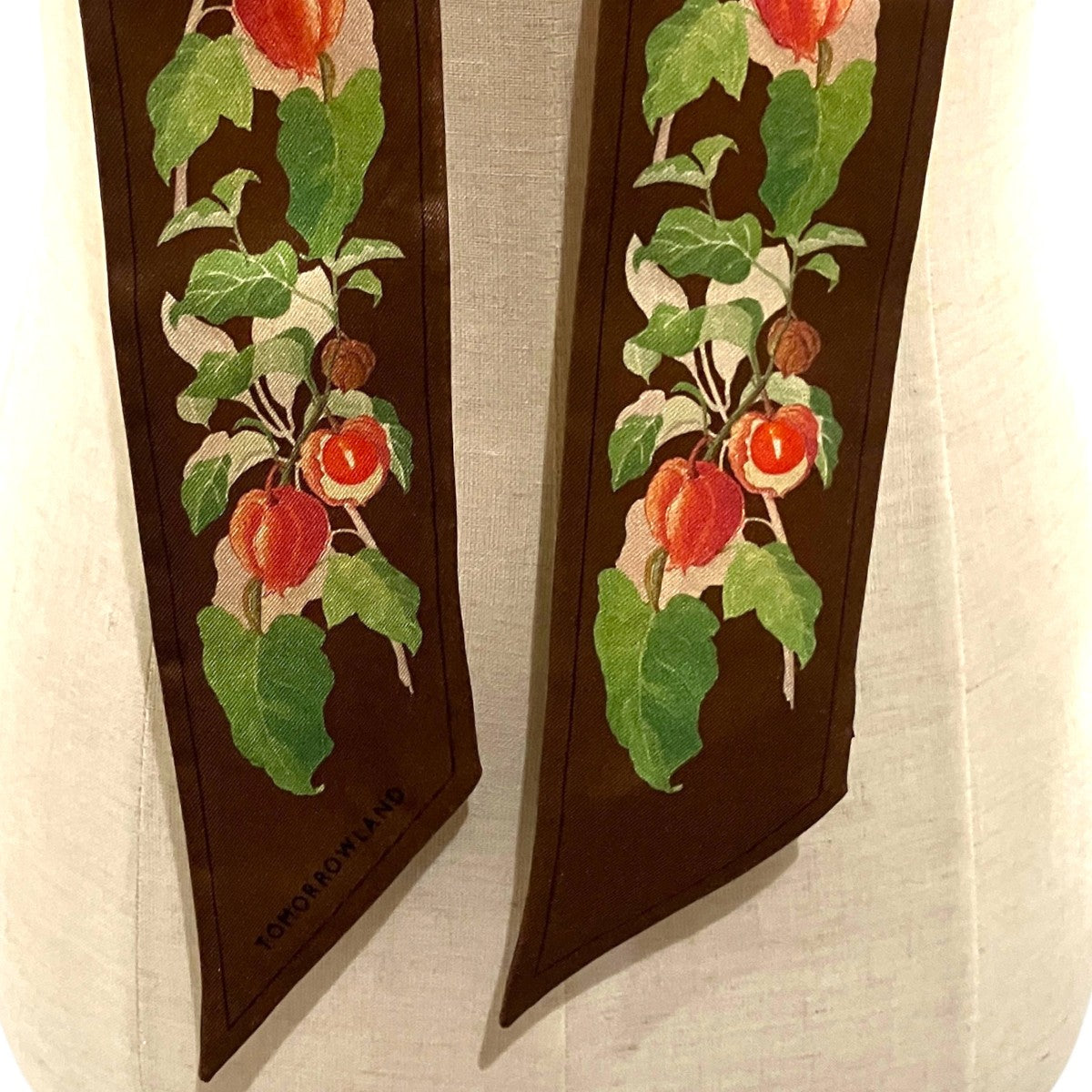 【AUTUMN FLOWER BANDEAU】シルクスカーフ