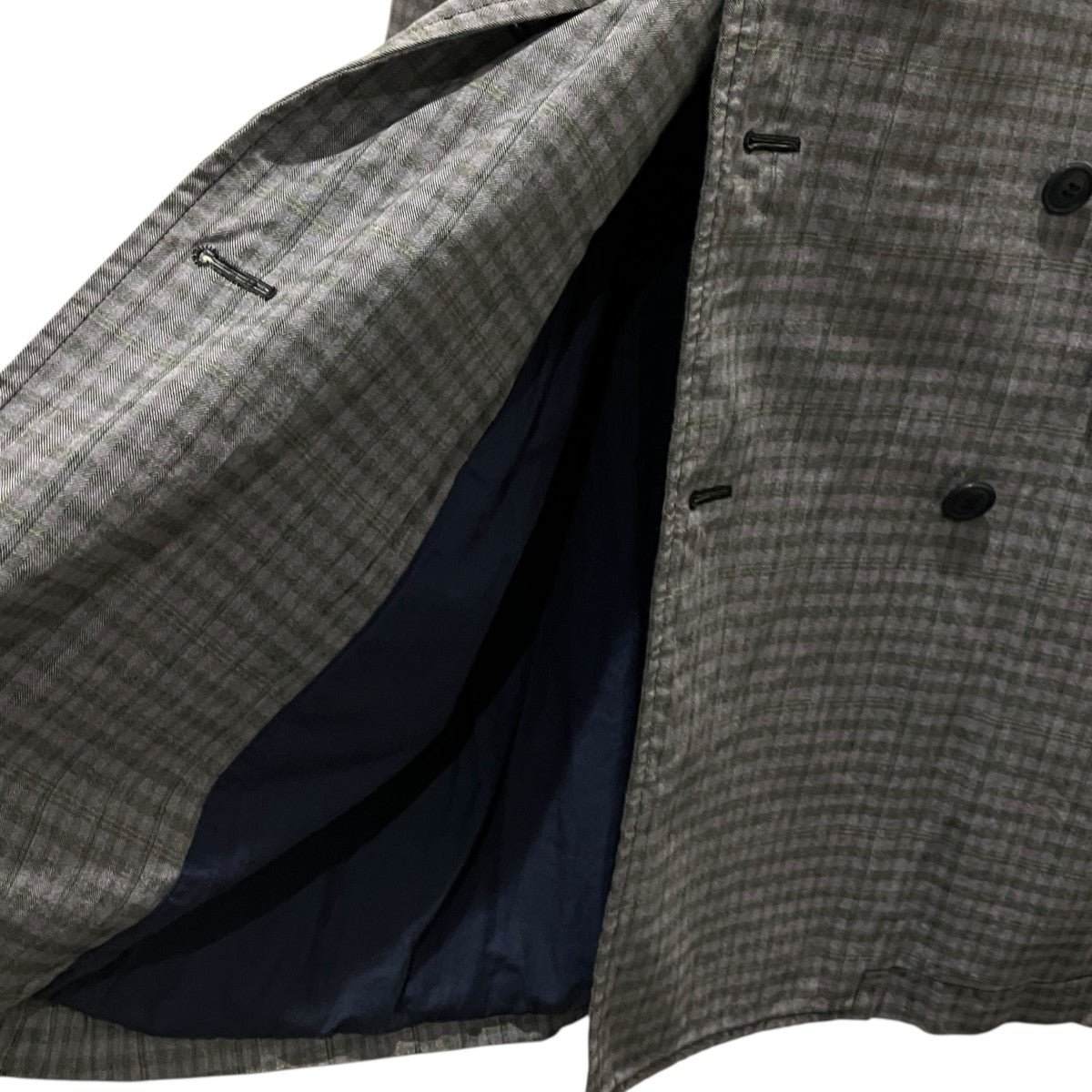 JUNYA WATANABE MAN 13AWコットンチェックトレンチコートWL-C036 古着・中古-4枚目のアイテム画像