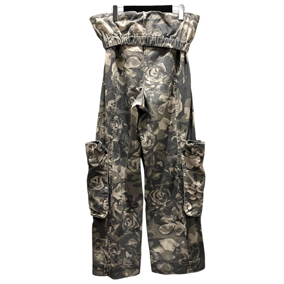 24SS【CAMO ROLLED WAIST CARGO PANTS】ミリタリーパンツYY241PT017