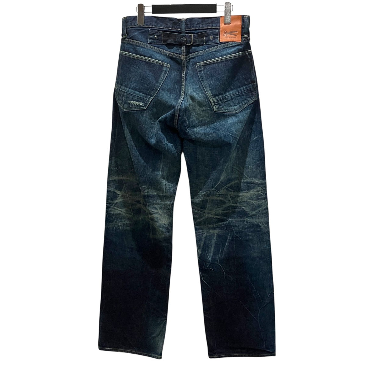 Denham 【OLDTIMER MIJ GREENERY】ダメージ加工デニムパンツ01-25-08-11-037 古着・中古-2枚目のアイテム画像